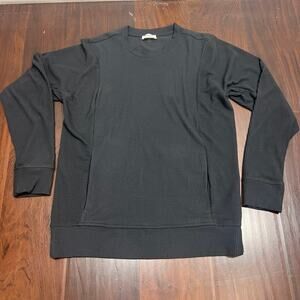 Tommy John Mens Small Grey Ribbed Crew Neck Soft Lightweight Sweatshirt